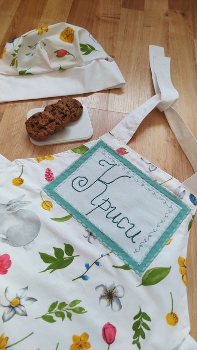 Детски готварски комплект престилка и шапка