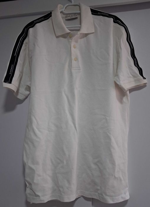 Tricou alb polo bumbac