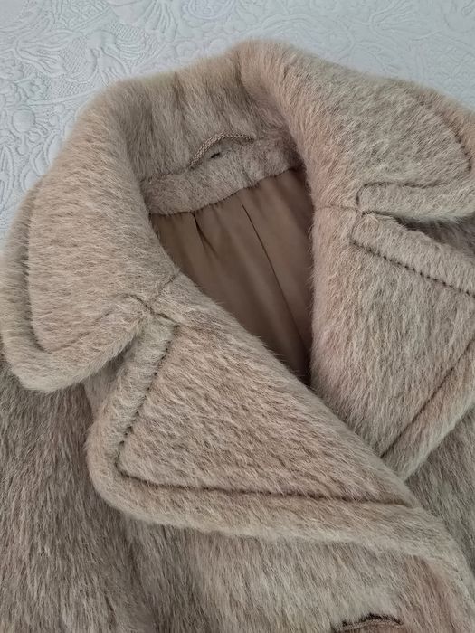 Palton scurt din lana de lama naturala marime S