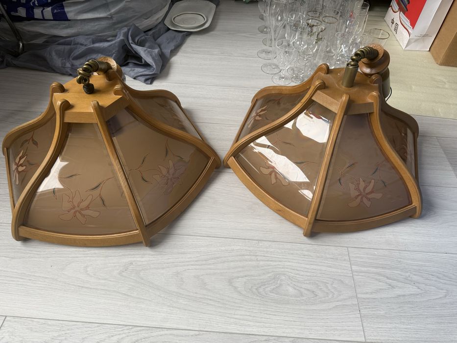2 абажура дървени