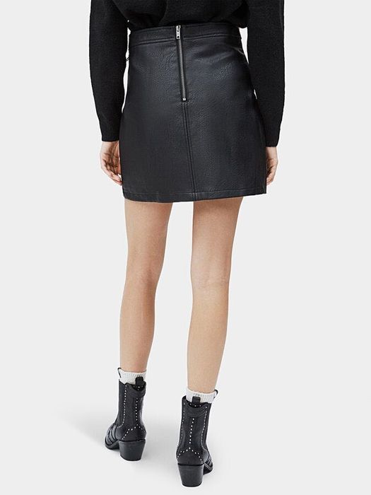 Pepe Jeans сет кожена пола и блуза с буфан ръкав