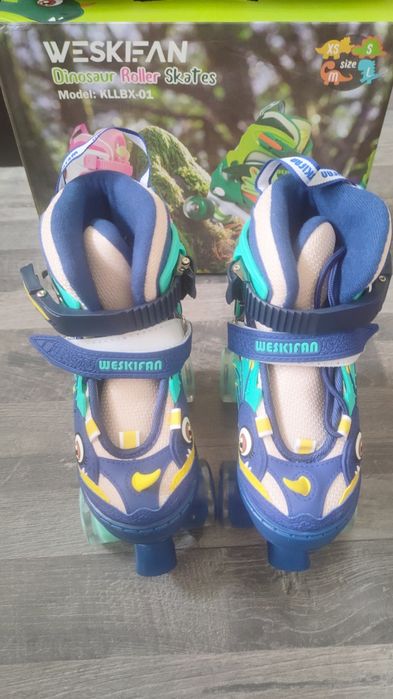 Детски ролери Weskifan Dinosaur Roller Skates