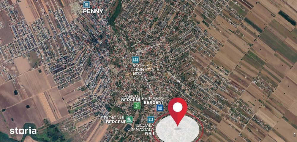 Teren de vanzare, 495 mp, dubla deschidere - Comuna Berceni, Ilfov