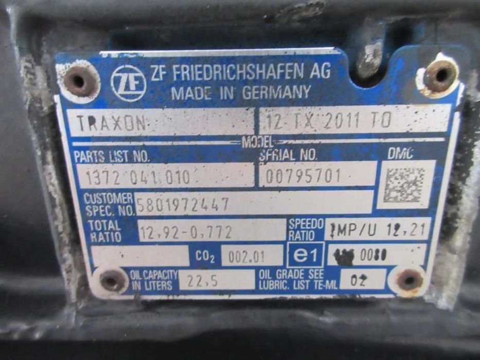 Cutie de viteze Traxon 12 TX 2011 TO - Piese de schimb Iveco