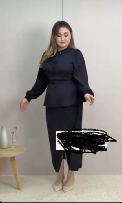 Платье черная на запах