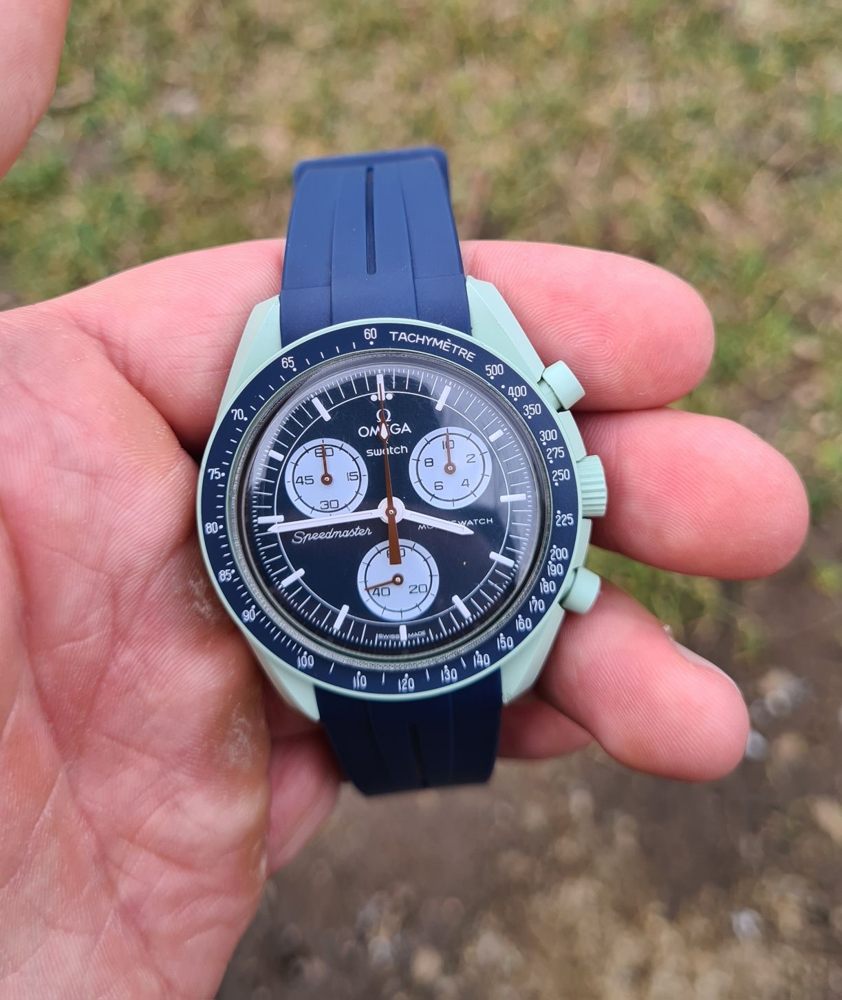 Ceas Omega x Swatch Speedmaster MoonSwatch Earth Cluj Napoca OLX.ro