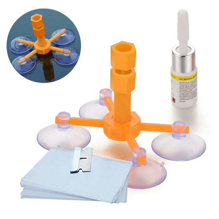 Kit profesional reparatie parbriz, geam auto, fisura, lovitura piatra,