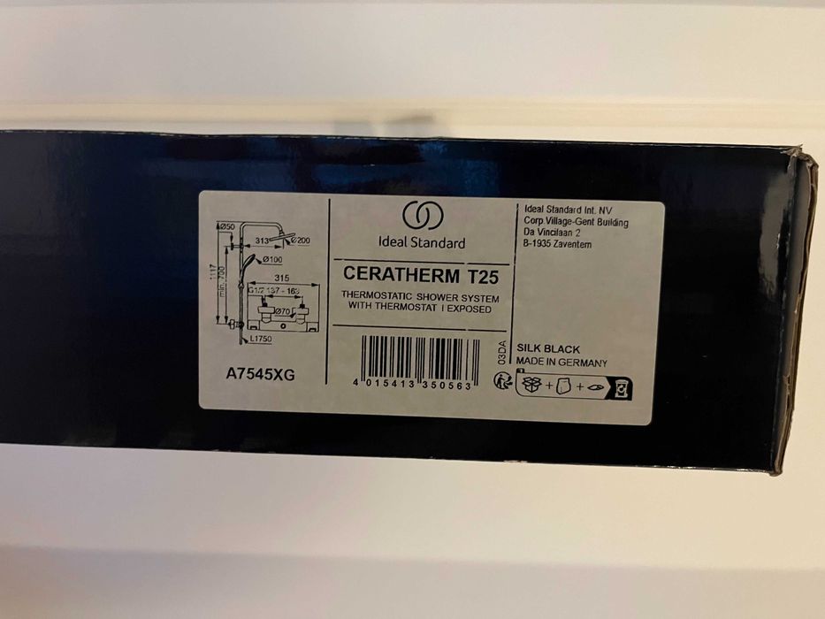 Coloana de dus Ideal Standard IdealRain cu baterie Ceratherm T25