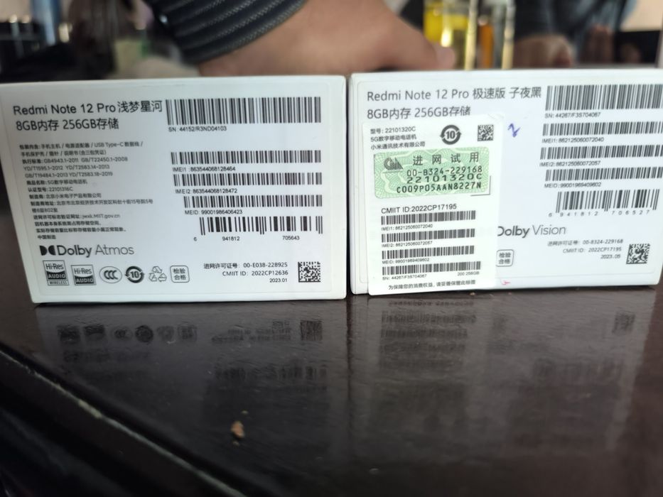 Redmi note 12 pro 5g black va pink rangda