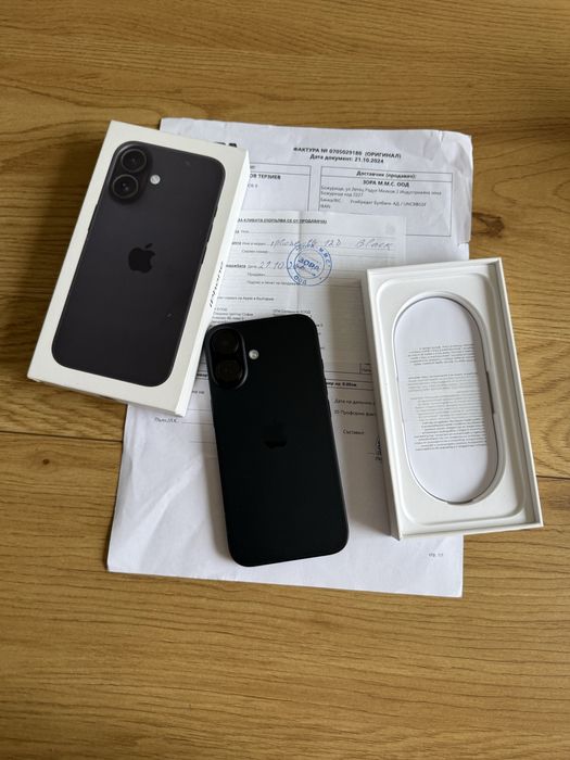 Бартер iPhone 16 128gb 91% BH черен гаранция Зора
