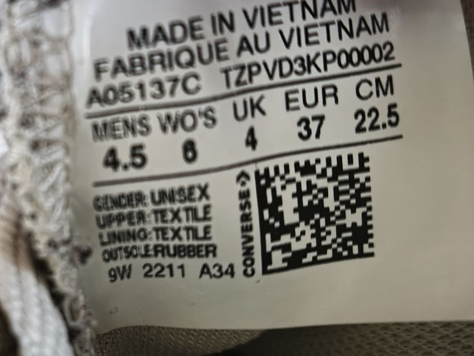 Converse, кецове, номер 37