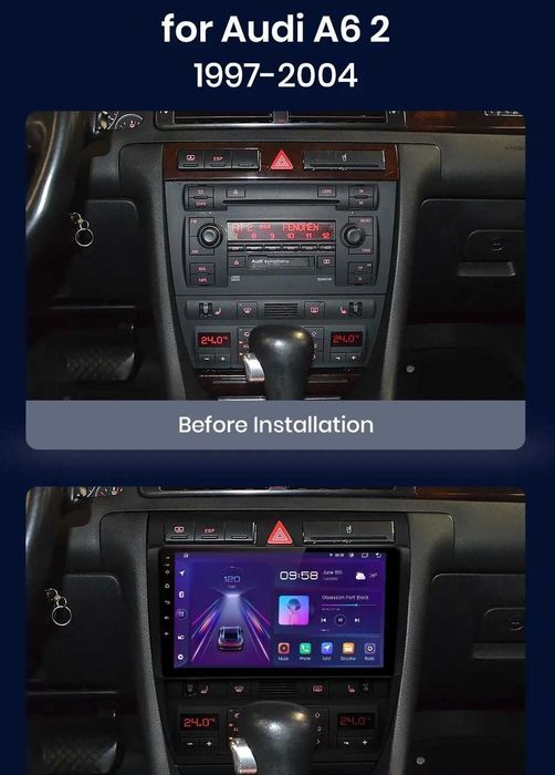 Мултимедия Двоен дин за Audi А6  навигация за Ауди A6 плеър с Android
