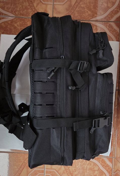 Rucsac Militar  50 L /Negru /  Drumeții/ /Sistem Mole ,Nou