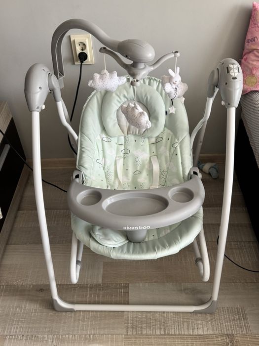 Електрическа бебешка люлка Kikaboo Mia Stela mint