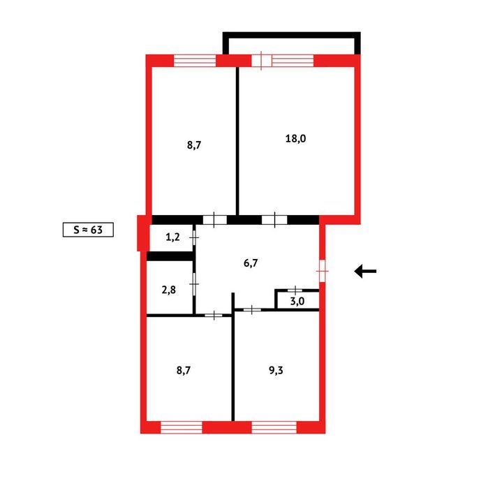 ПРОДАМ СУПЕР 3-х комнатную квартиру 68 квартал.