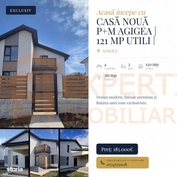 Casa Noua P+M Agigea | 121 mp Utili | Incalzire in Pardoseala
