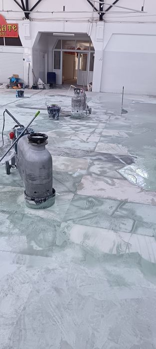 Slefuire, chituire și lustruire pardoselii