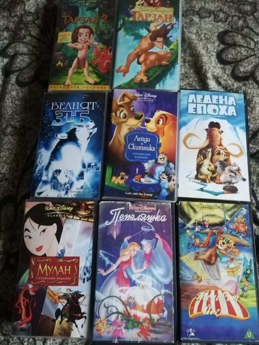 Индийски филми класика на DVD и детски анимационни на vhs видео