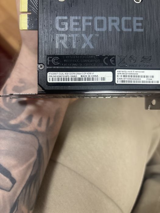 Видеокарта Geforce rtx3060TI 8gb