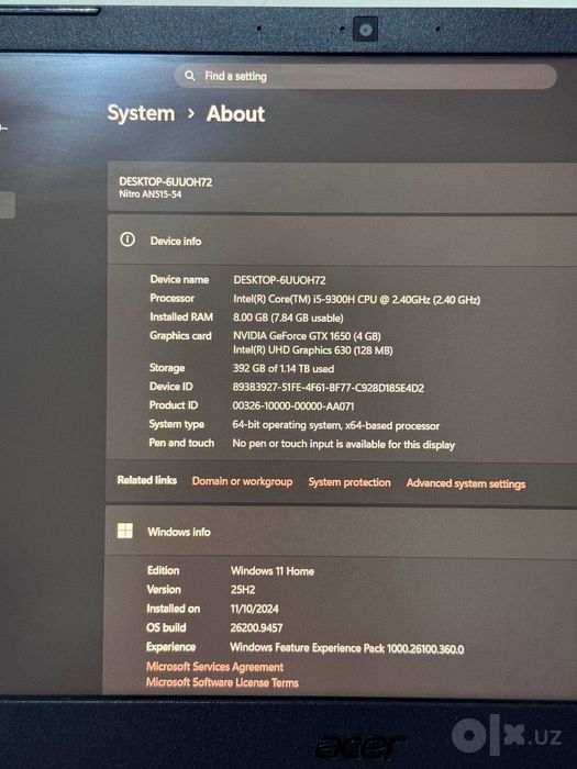 Noutbuk Acer Nitro AN515-54
