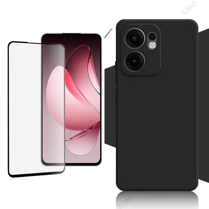 Oppo 12F 12FS 13F 13FS 14F 14FS Husa Interior Fin+Folie Sticla/Silicon