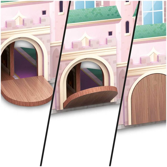 Disney Замък на Принцесите Къща за кукли Дисни Дървена куклена къща