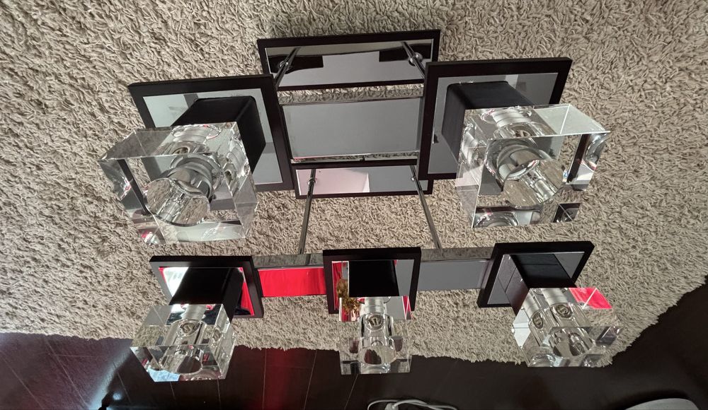 Set 2 lustre moderne cu 2 si 3 becuri