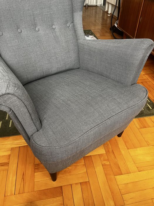 IKEA Strandmon Сив кресло фотьойл