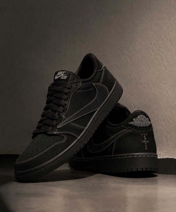 air jordan 1 low x travis scott 'black phantom
