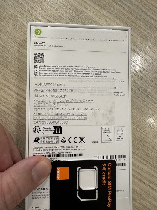 iphone 17 256gb nou sigilat garantie 2 ani Orange