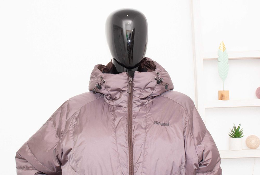 Bergans of Norway Sauda дамско пухено яке кафяво качулка пълнеж пух XL