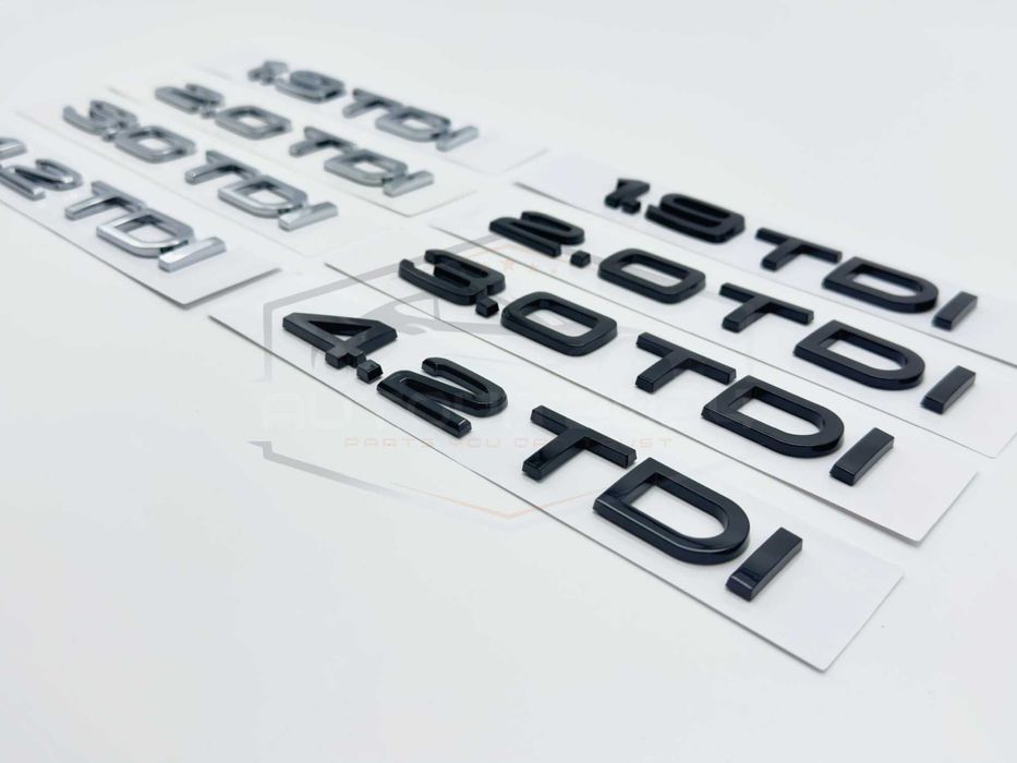 Надпис Audi Ауди емблема 1.9tdi 2.0tdi 3.0tdi 4.2 tdi A3 A4  A6 A8  Q7