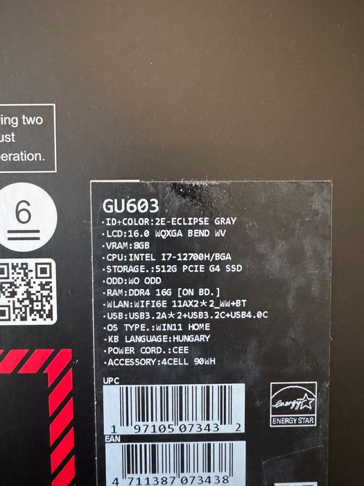 Laptop Asus ROG Zephyrus G16 GU603ZV