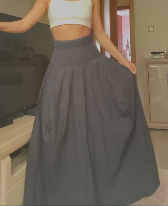 Пола с висока талия дълга