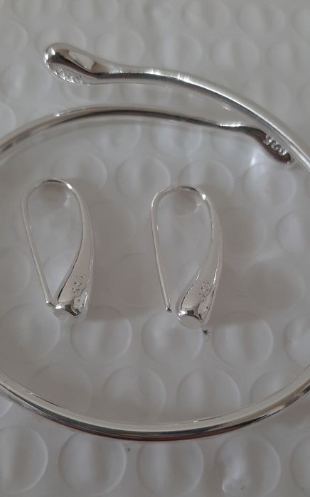 Set brățară cu cercei  925  Argint