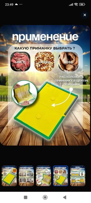 Липкая ловушка для мышей и крыс