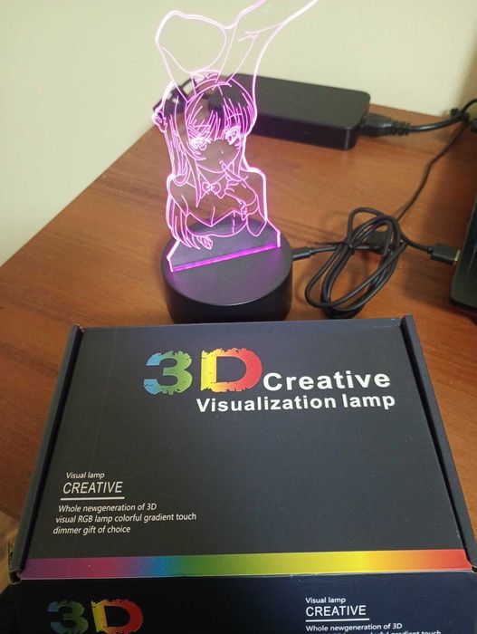 Anime Bunny Girl 3D лампа