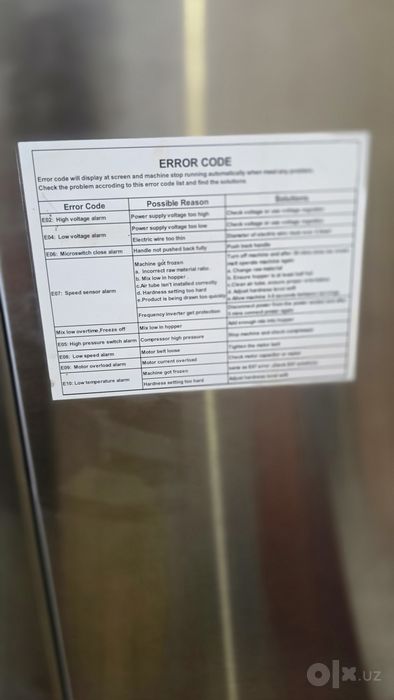 Muzqaymoq aparat sotiladi.