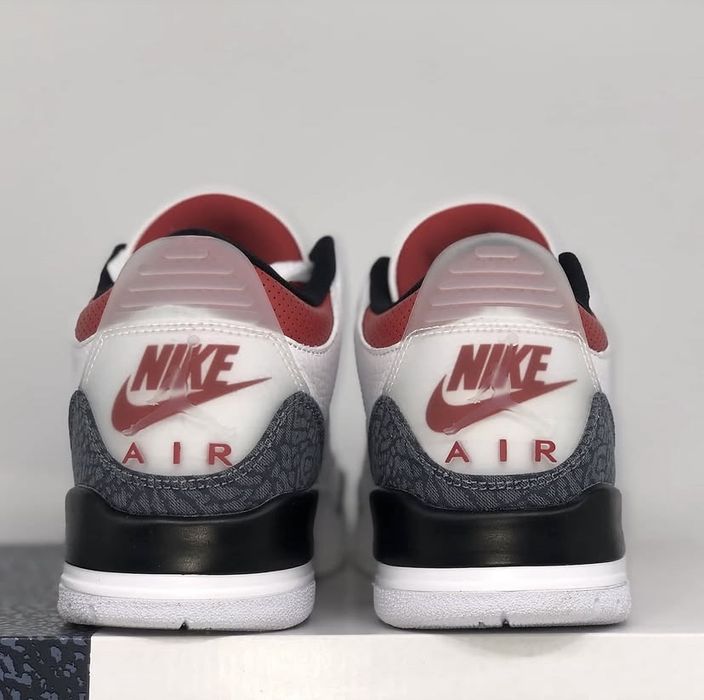 Air Jorrdan 3 Retro Fire Red Denim - Marime 42