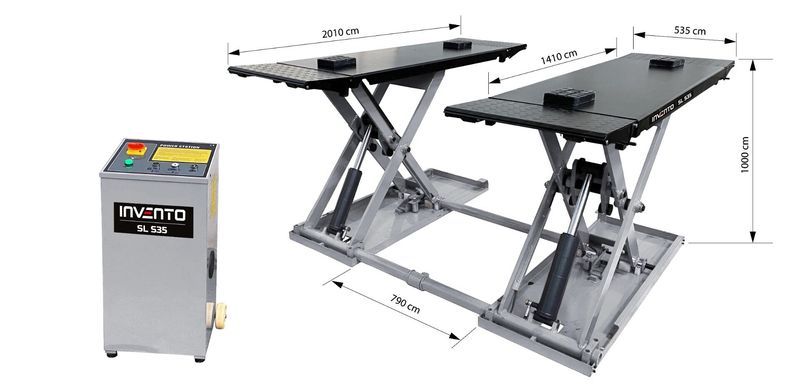Мобилен ножичен подемник за вулканизация 3,5 тона 220v invento