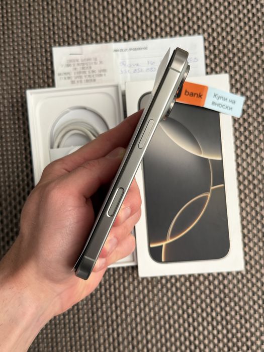КАТО НОВ!*ЛИЗИНГ* iPhone 16 Pro 128Gb Natural Titanium / 24М ГАРАНЦИЯ