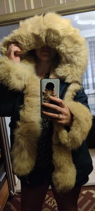 Женская парка джинсовая