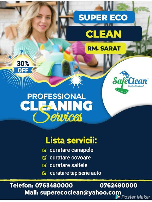 Super Eco Clean - Servicii curatatorie la domiciliu Rm Sarat , Buzau.
