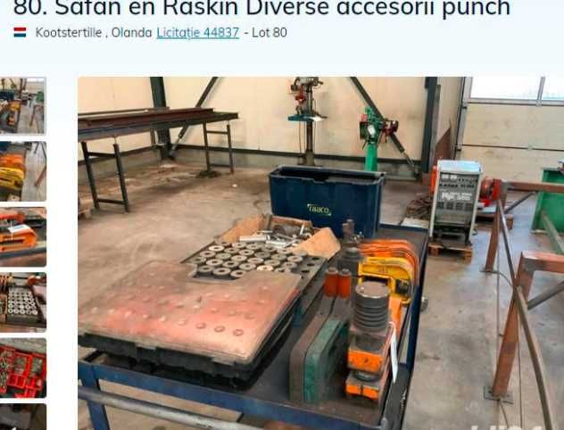 Dispozitive de perforat  SAFAN si RASKIN,presa si masina sablat