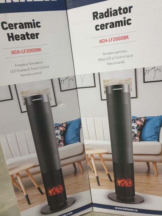 Radiator ceramic Heinner HCH-LD2000BK, 2000 W, Display LED, Control To
