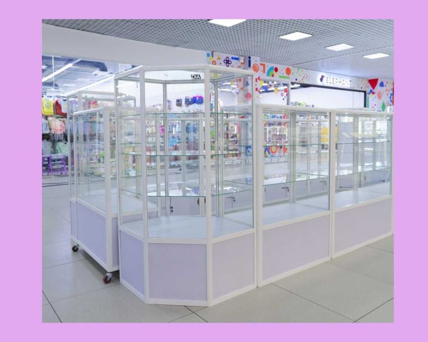 Прилавок витрина, стеклянная, metal oynaly vitrina va prilavkalar