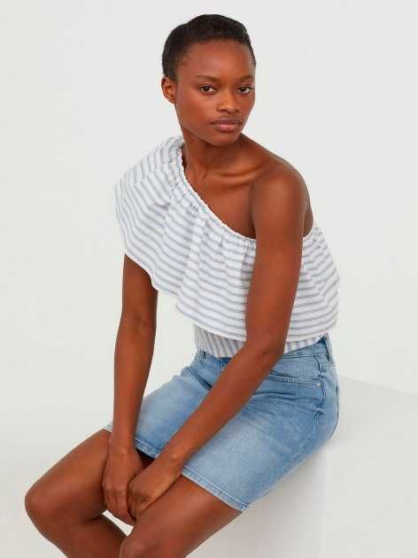 Fusta mini blugi denim elastic dama femei H&M mar 38 NOUA