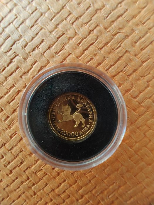 Златна монета " Четвероевангелие " 1998 г. : 1,55 гр.