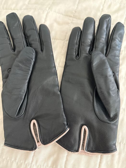 Дамски кожени ръкавици с подплата