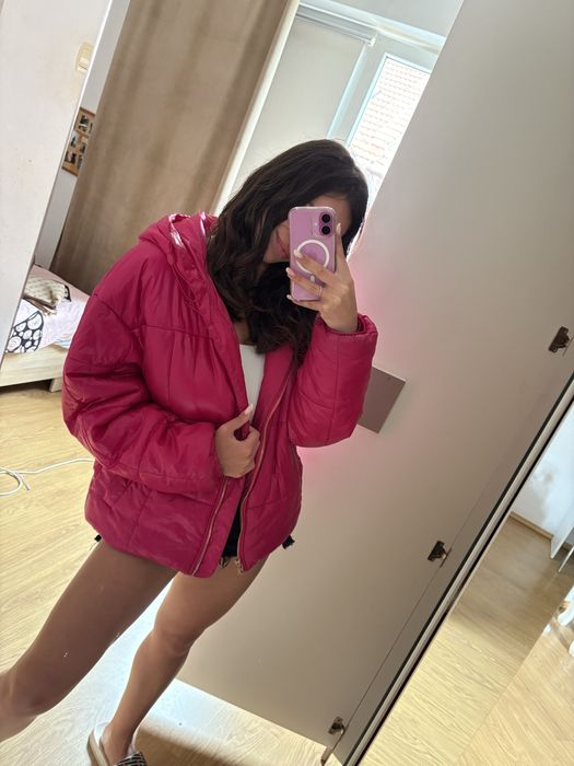 Geacă puffer nike dama fucsia